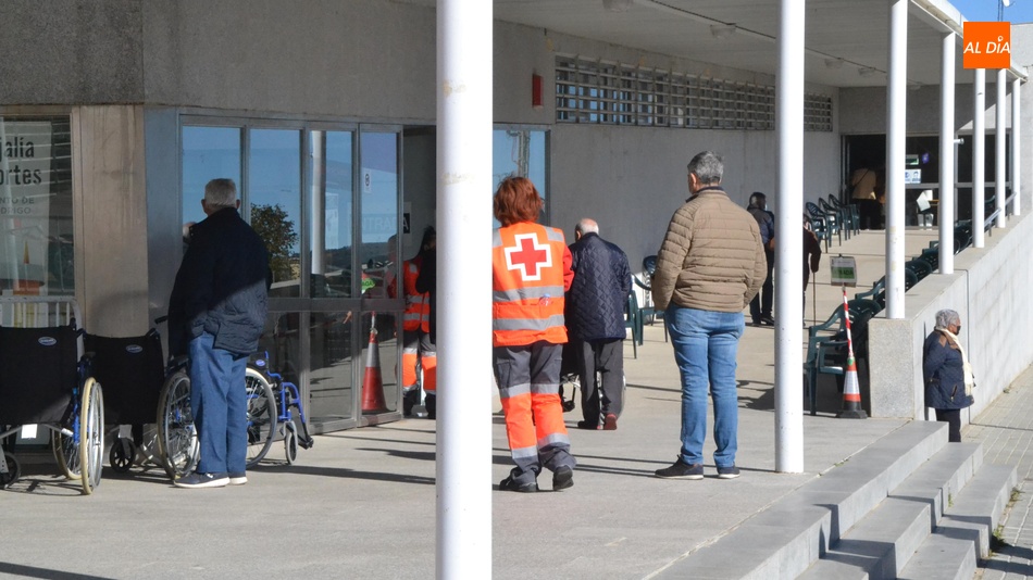 Exterior del pabellón de Ciudad Rodrigo, donde se han realizado vacunaciones de la tercera dosis