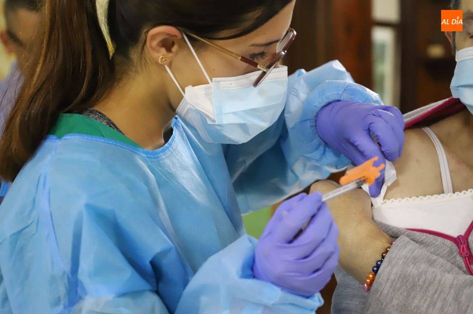 Imagen de una jornada de vacunación contra la Covid-19 en Salamanca