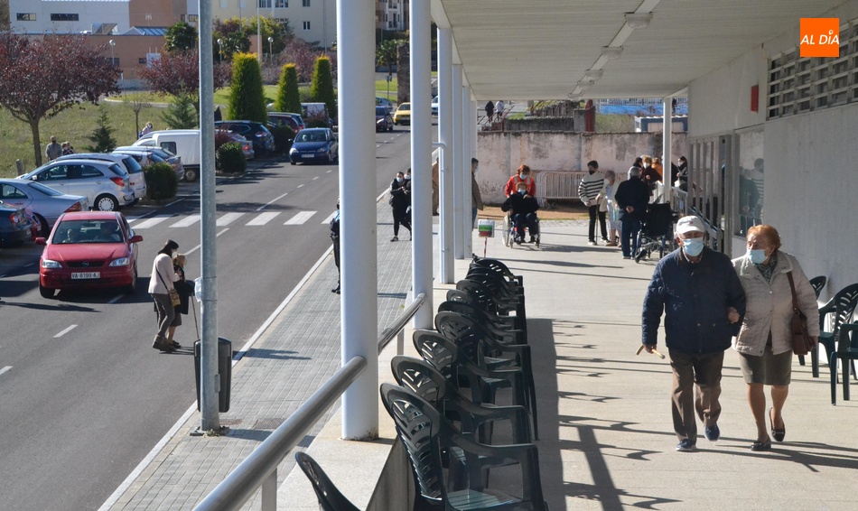 Exterior del pabellón de Ciudad Rodrigo, donde se han realizado vacunaciones
