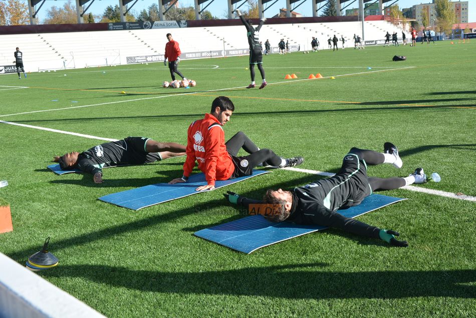 Un entrenamiento de Unionistas / Vanesa Martins