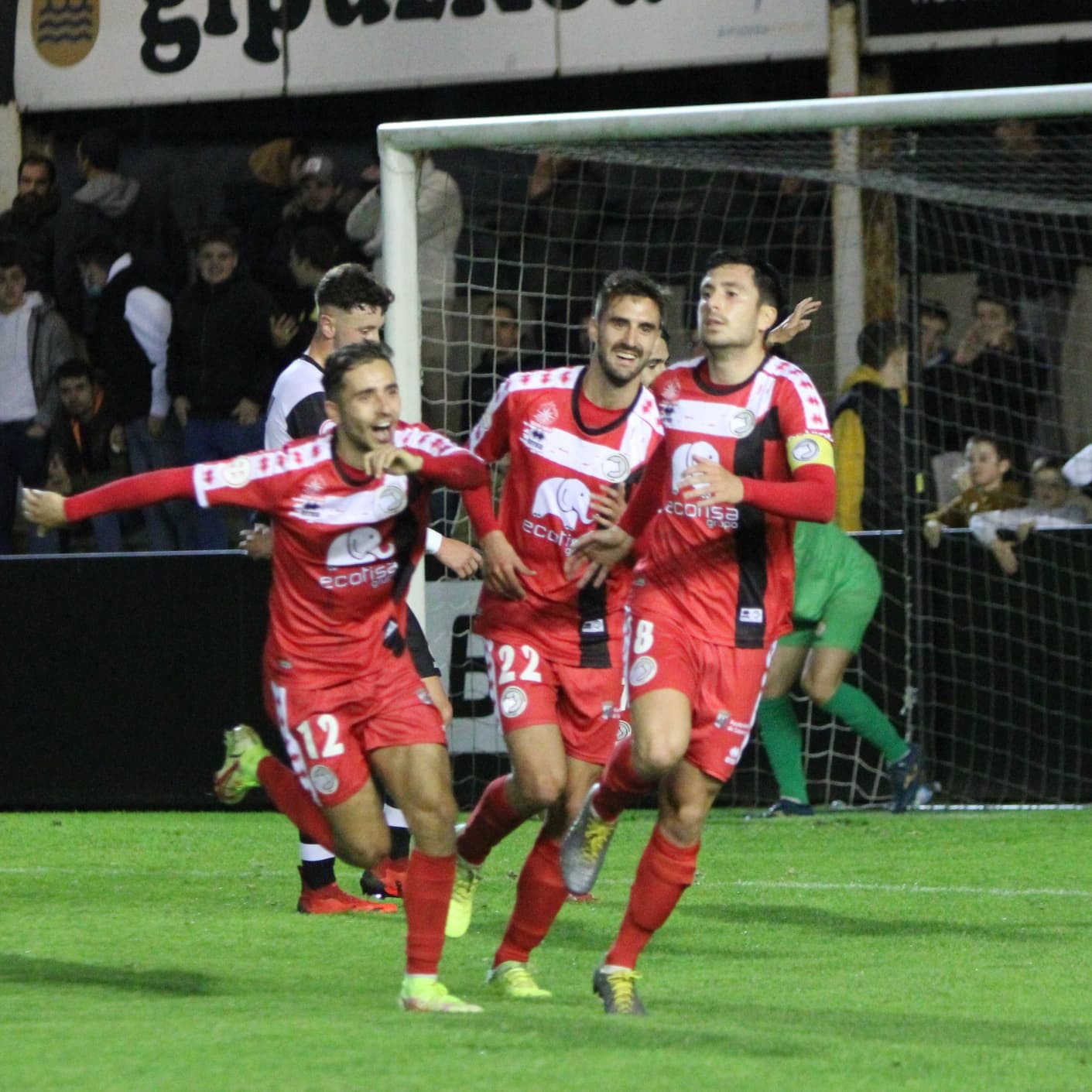 Festejo del gol de Nespral / Unionistas CF