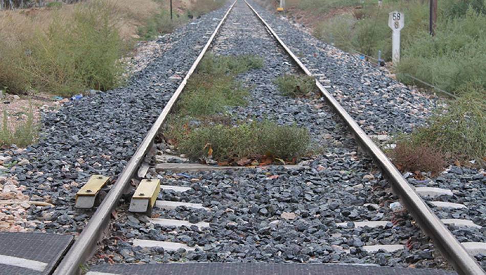 Imagen de archivo de una vía de tren