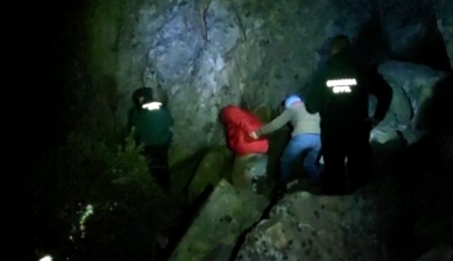 Rescate de los senderistas en la Sierra de la Quilama