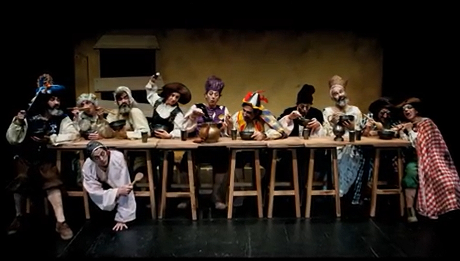 Tres actores dan vida a 11 personajes tipo del teatro breve barroco y de la farsa medieval