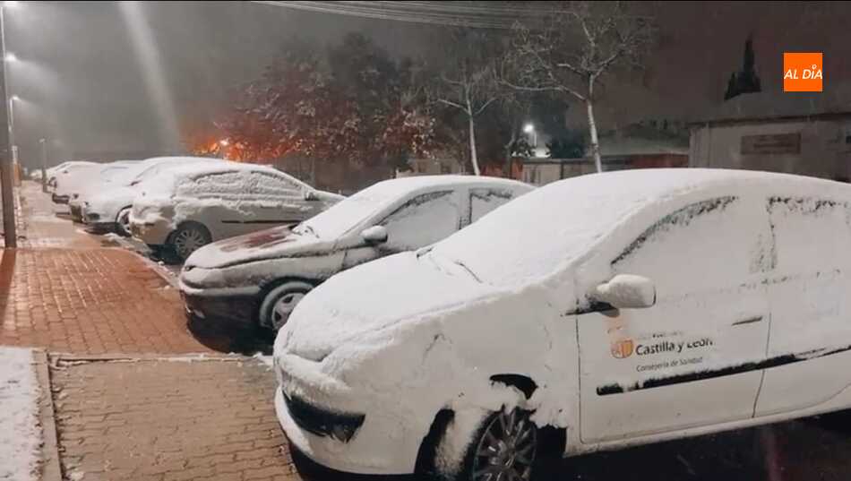 Nieve este lunes en Guijuelo