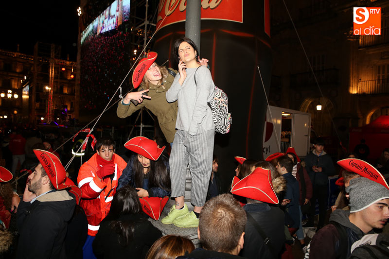 Foto de archivo de una edición anterior de la Nochevieja Universitaria en la Plaza Mayor