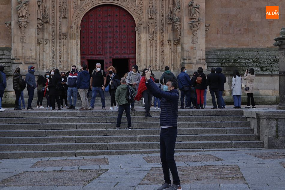 Turistas en el centro de la ciudad