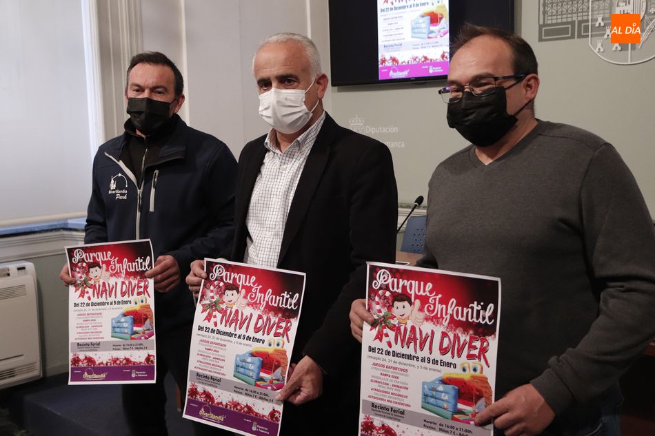 Presentación de Divertilancia con el diputado de Deportes, Jesús María Ortiz, y representantes de la empresa Divertilandia. Foto de Guillermo García