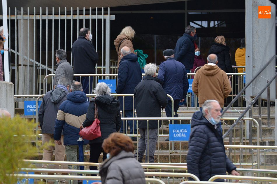 Vacunaciones en el pabellón Multiusos de Salamanca. Foto de archivo