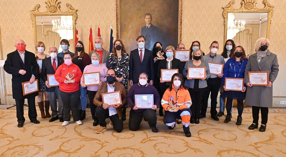 Voluntarios homenajeados en el Ayuntamiento de Salamanca