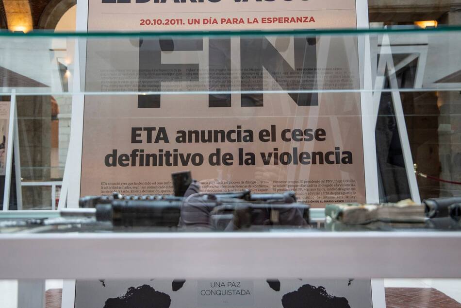 La noticia más esperada, el anuncio por parte de la banda terrorista del cese de la violencia. Foto: Fundación Víctimas del Terrorismo