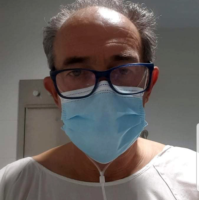 El macoterano José Guerras ha vivido un ingreso hospitalario tras detectarle su positivo en Covid