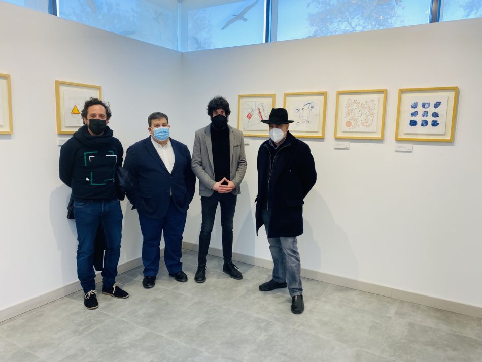 Francisco Miguel García, José Fuentes, Antonio Navarro y Jorge Gil en la inauguración - Ayto. Santa Marta